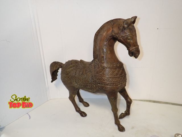Lot 59-10296 - Bronze Detailed Sculpture Indonesian Bali Horse 16" x 16"