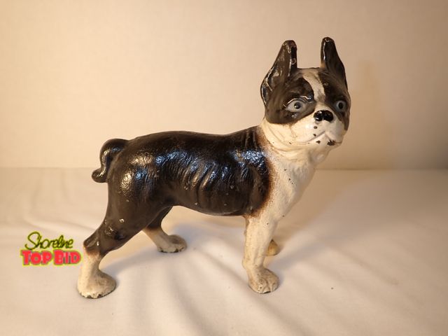 Lot 59-20205 - Antique Cast Iron Boston Terrier Miniature 5 1/4" tall, Est. Value $95-$195