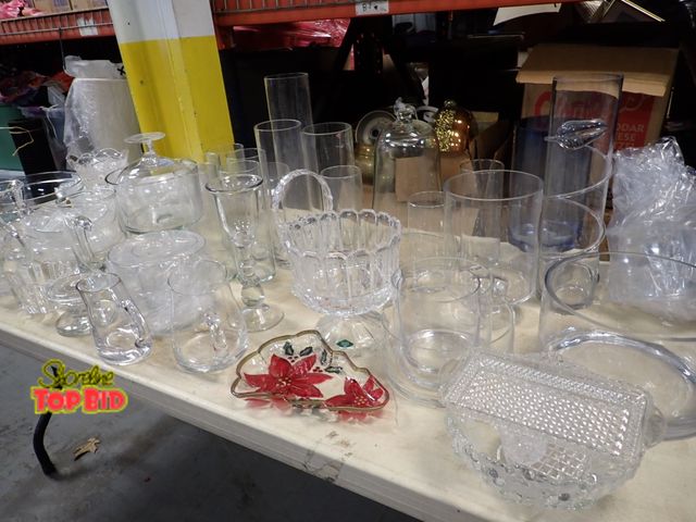 Lot 59-41891 - Huge beautiful glass serving dishes