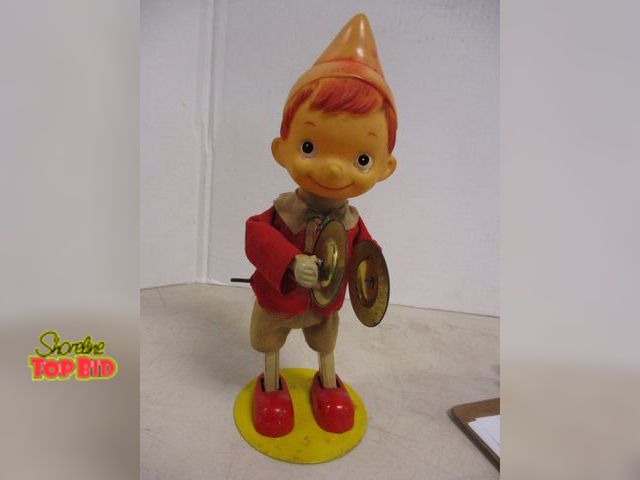 Lot 59-30081 - 1950s Pinocchio Wind Up Toy - Overwound, Japan