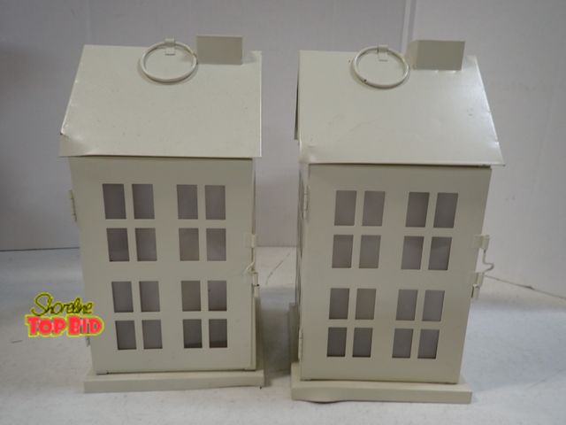 Lot 59-43441 - 2-Pc Noma Christmas House Decorative Lanterns, Battery Powered