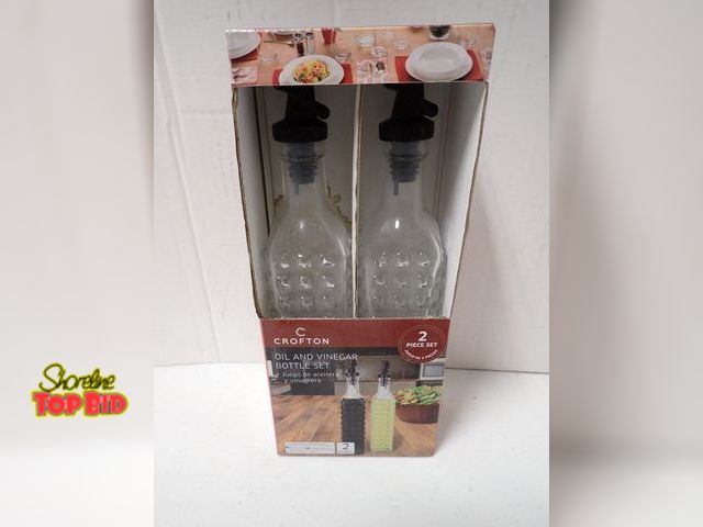 Lot 59-21528 - New Oil and Vinegar Bottle Set, Glass