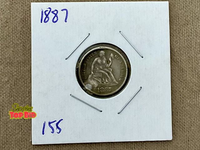 Lot 59-83045 - 1887 seated dime.