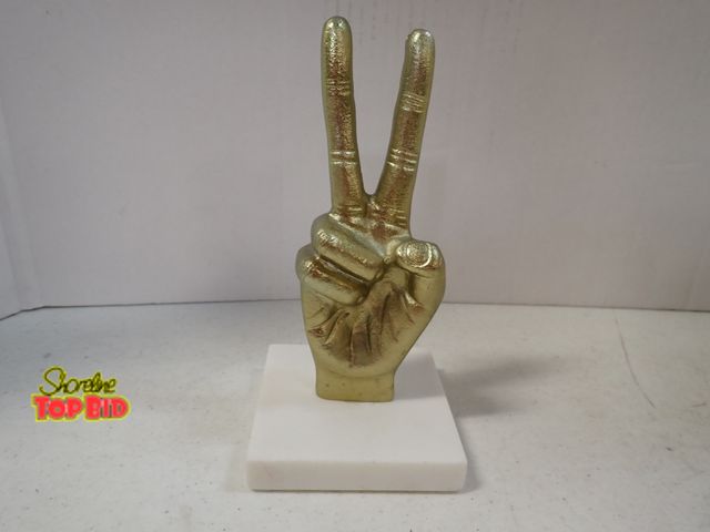Lot 59-43587 - Peace Sign Hand Sculpture