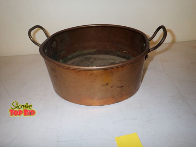 Lot 59-42031 - Vintage Copper Twin Handled Oval Sauce Pan