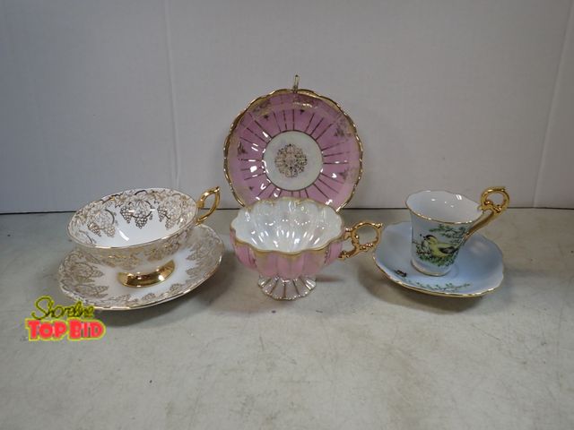 Lot 59-41653 - 3 Set's of  demitasse cup's and saucer's 1 set Japanese, 1 set English, 1 set unmarked all in excell...