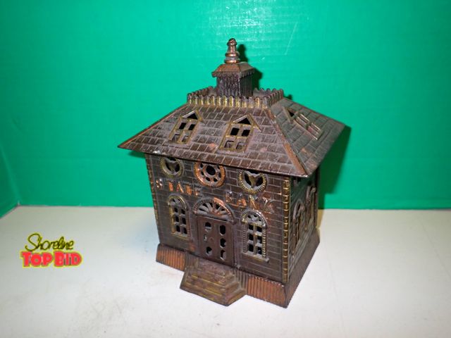 Lot 59-14137 - Large Ca. 1900 Cast Iron Penny State Bank by Kenton