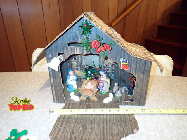 Lot 59-43132 - Vintage Cardboard Nativity Set 1964