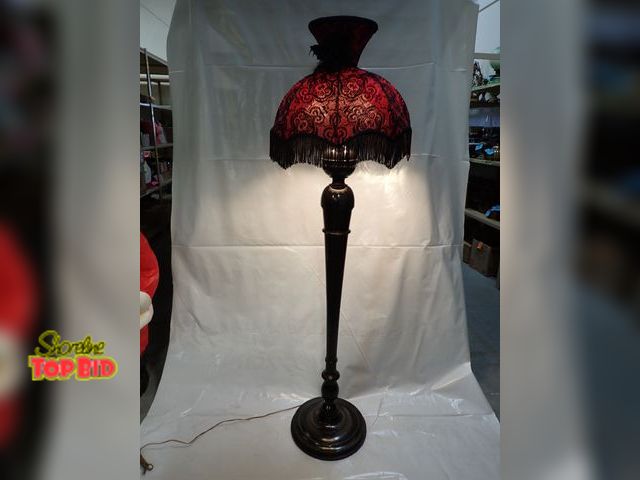 Lot 59-14206 - Two Looks in One! Unique Vintage Victorian Gothic or Gothic Revival Floor Lamp, Wood Base comes with...