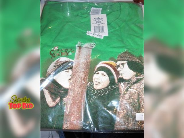 Lot 59-74544 - New New Licensed A Christmas Story Triple Dog Dare You! Men's T-Shirt Size Large