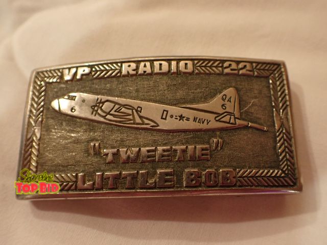 Lot 59-39928 - Vintage Military Belt Buckle - Navy