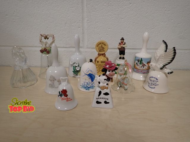 Lot 59-45000 - 12 Vintage Collectible Hand Bells