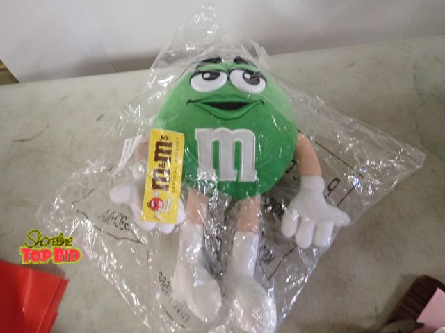 Lot 59-33406 - New Unopened 14" Plush Green Female M &amp; M Character Collectible Toy in Original Plastic Package ...