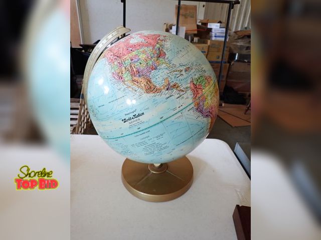 Lot 59-38265 - 1960s Starburst Replogle World Nation Series Globe 12" diameter