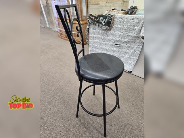 Lot 59-76032 - Metal bar  stool seat height 29 inches back Height 45 inches.