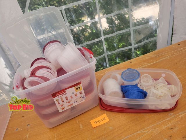 Lot 59-93228 - Massive Tupperware Lot! Who doesn’t need more Tupperware at home? Or, get rid of those random lids a...