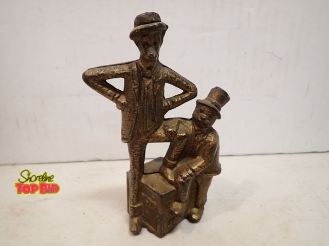 Lot 59-14392 - Antique Mutt and Jeff Cast Iron Still Bank by A.C. Williams Circa 1912-1931, 5.25" tall x 2.125" wid...
