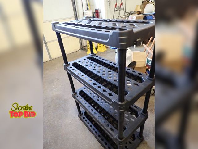 Lot 59-20099 - 4-Tier Plastic Storage Shelving Unit