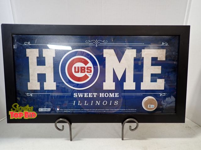 Lot 59-43184 - Framed Cubs Home Wall Decor 12" x 22" Stand Not Included