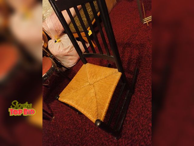 Lot 59-43145 - Ladies 1960s Rush Rocking Chair