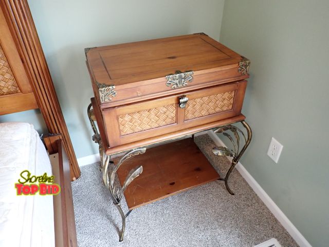 Lot 59-33647 - Tommy Bahama Home "Island Estate" Side Bed Cabinet 33" x 25" x 12"