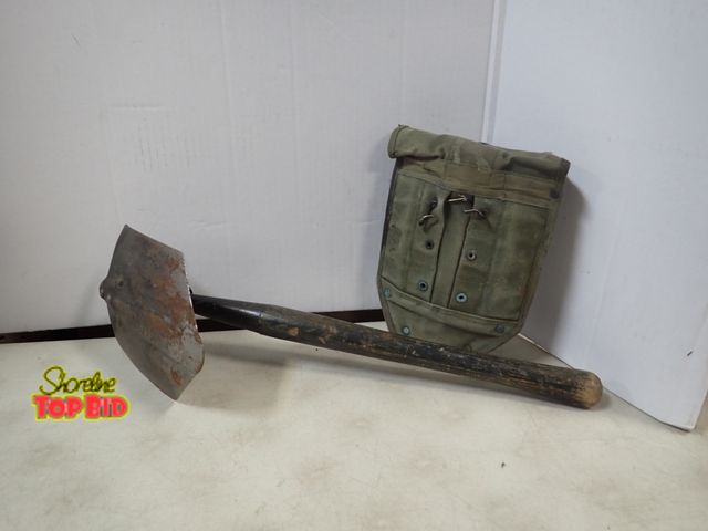 Lot 59-41373 - Antique Military Army Trench Shovel with Holder