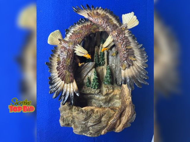 Lot 59-43525 - Two Eagles w/Working Fountain by Collection
So unique.  Add water and turn on.  The water will run a...