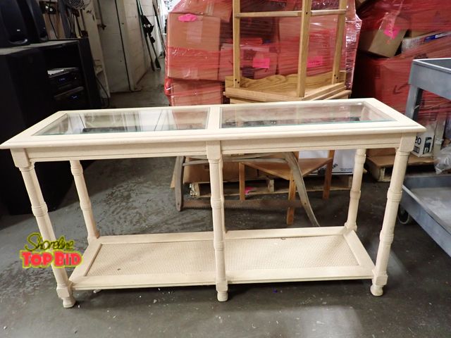 Lot 59-51021 - 2-Tier 2-Panel Glass Couch Table