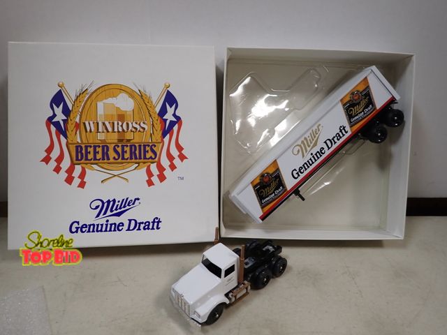 Lot 59-41138 - Winross Beer Series Miller Genuine Draft Tractor &amp; Trailer 9 1/2" long, 1/34 Scale, Mint