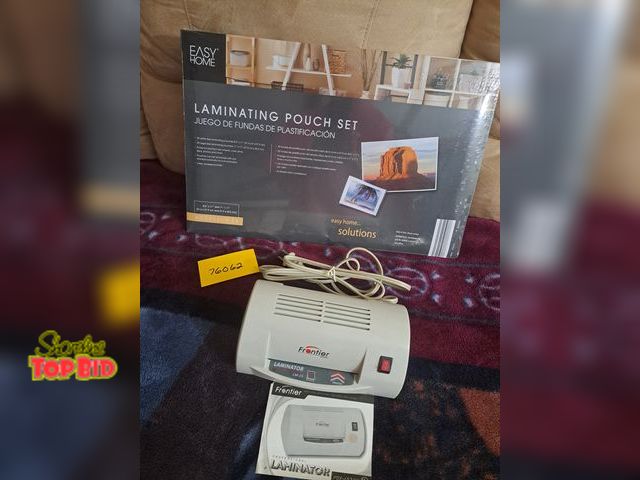 Lot 59-76062 - Frontier Laminating machine n pouch set..works good