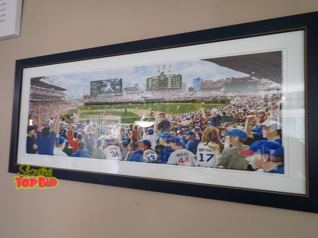 Lot 59-10795 - Framed Wrigley Field Print 1/350 First Print, Signed
