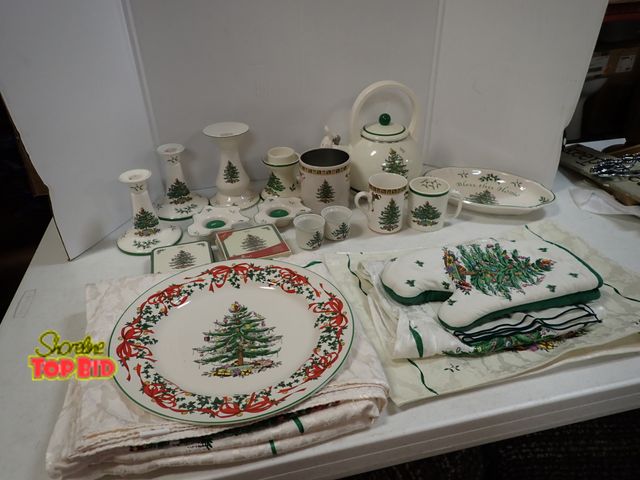 Lot 59-43612 - Spode Holiday Serving Dishes and More!