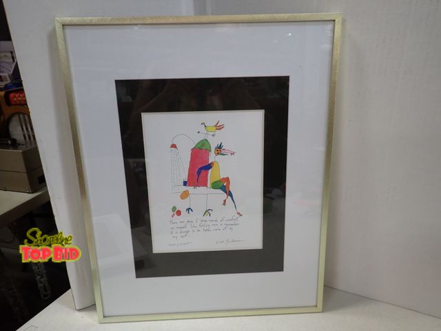 Lot 59-43518 - Framed Story People "Words of Comfort" by Brian Andreas Art Print 20" x 16"