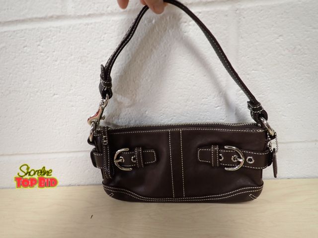 Lot 59-10664 - Authentic Coach Brown Leather Shoulder Micro Bag #3551 - Excellent Condition