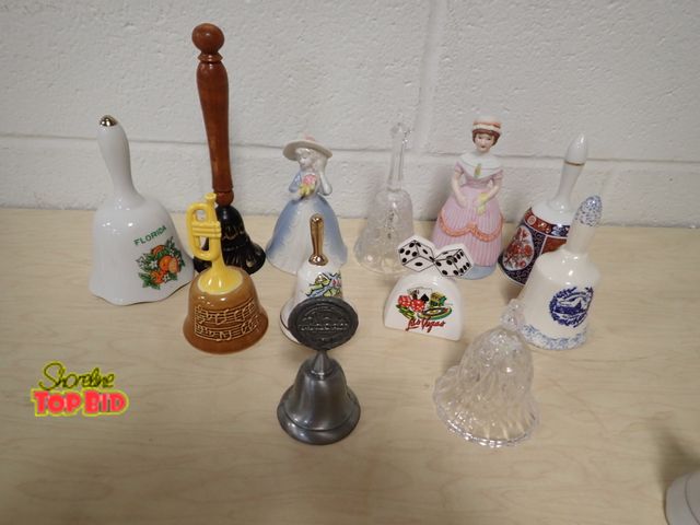 Lot 59-45030 - 12 Vintage Collectible Hand Bells