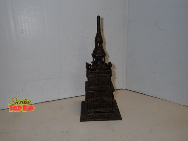 Lot 59-14239 - Antique Cast Iron "Tower Bank" depicting Independence Hall in Philadelphia by Enterprise Co. 1876, O...