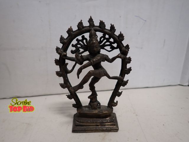 Lot 59-14207 - Bronze Hindu Deity Shiva as Nataraja, The Lord of the Dance 4 1/4" tall x 6" wide