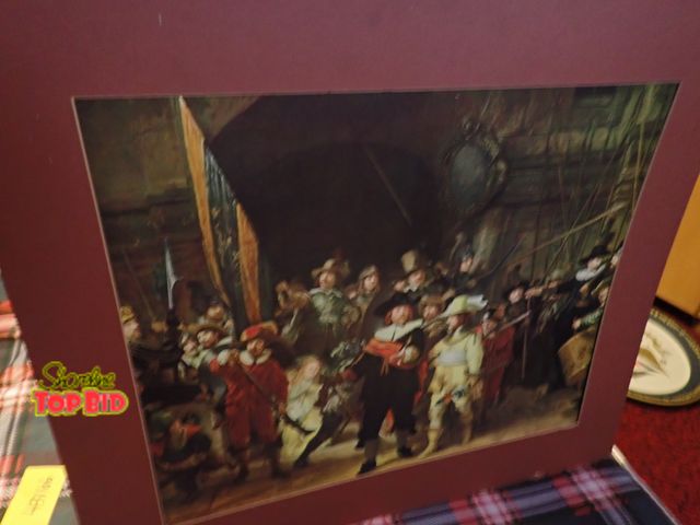 Lot 59-43166 - Print of the Famous 1642 Painting The Night Watch by Dutch Artist Rembrandt Van Rijn 22" x 18"