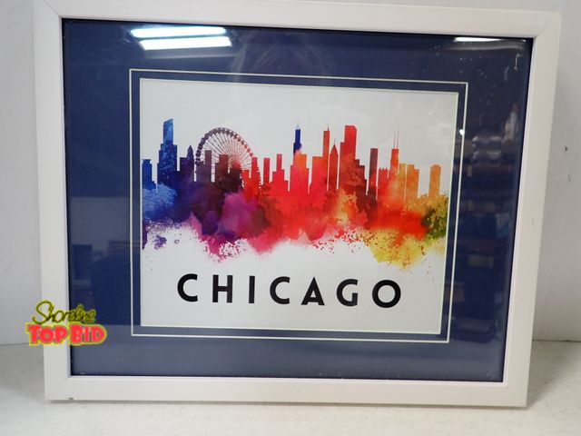Lot 59-43398 - Framed Chicago Print 15" x 12"