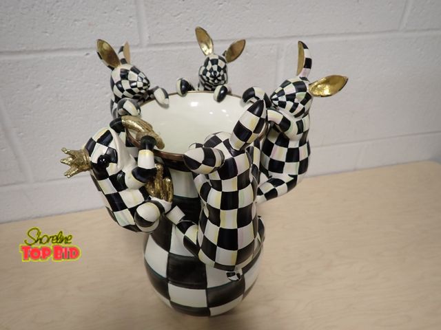Shoreline Top Bid - Lot 59-43856 - Mackenzie Childs Funny Bunny Pot ...