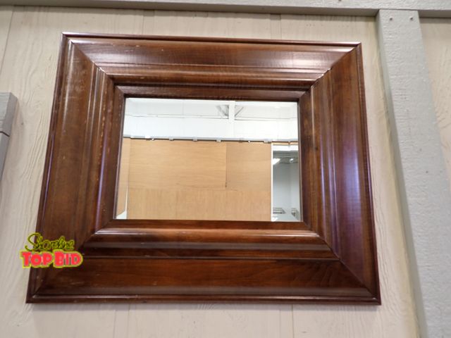 Lot 59-13087 - Rustic Solid Wood Frame Mirror 22" x 25"