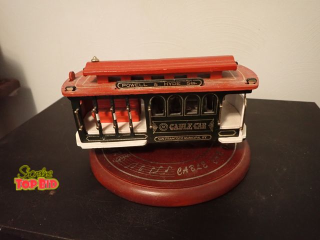 Lot 59-43479 - Musical San Francisco Cable Car Replica - Plays Music