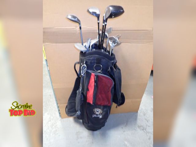 Lot 59-21028 - John Daly Golf Club Set with Bag, includes a few other clubs