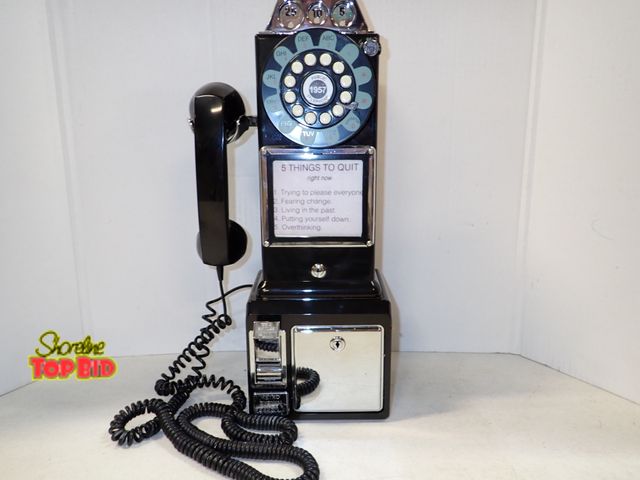 Lot 59-43436 - Crosley 1950s Style Classic Pay Phone, Black