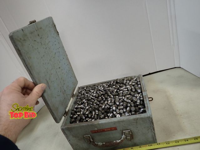 Lot 59-41166 - 45 ACP Lead Bullets, Full Wooden Box