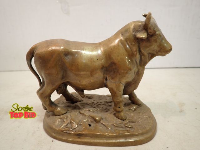 Lot 59-14439 - Bronze Sculpture Standing Bull, 19th Century, 4 1/2" x 5"