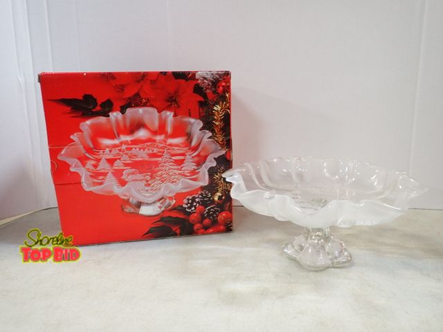 Lot 59-41531 - Mikasa Christmas Story Footed Bon Bon Tray/Dish 9 3/4"