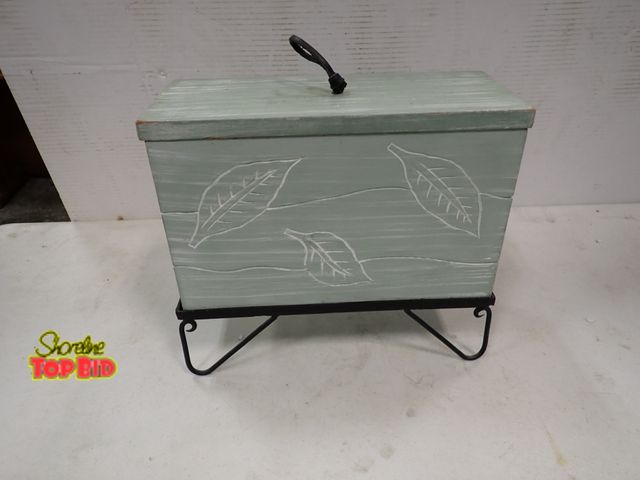 Lot 59-33252 - Vintage Box on Black Wrought Iron