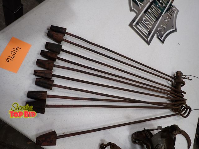 Lot 59-41076 - Antique Number Branding Irons - 10 Total