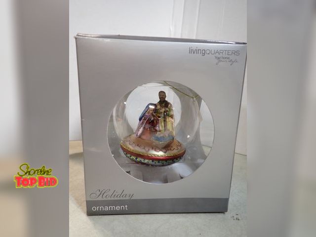 Lot 59-41634 - Living Quarters nativity holiday ornament new in box